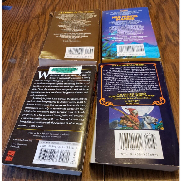 Lot of 4 Science Fiction Fantasy Vintage Paperbacks Pratchett Zelazny Star Wars - Picture 2 of 16